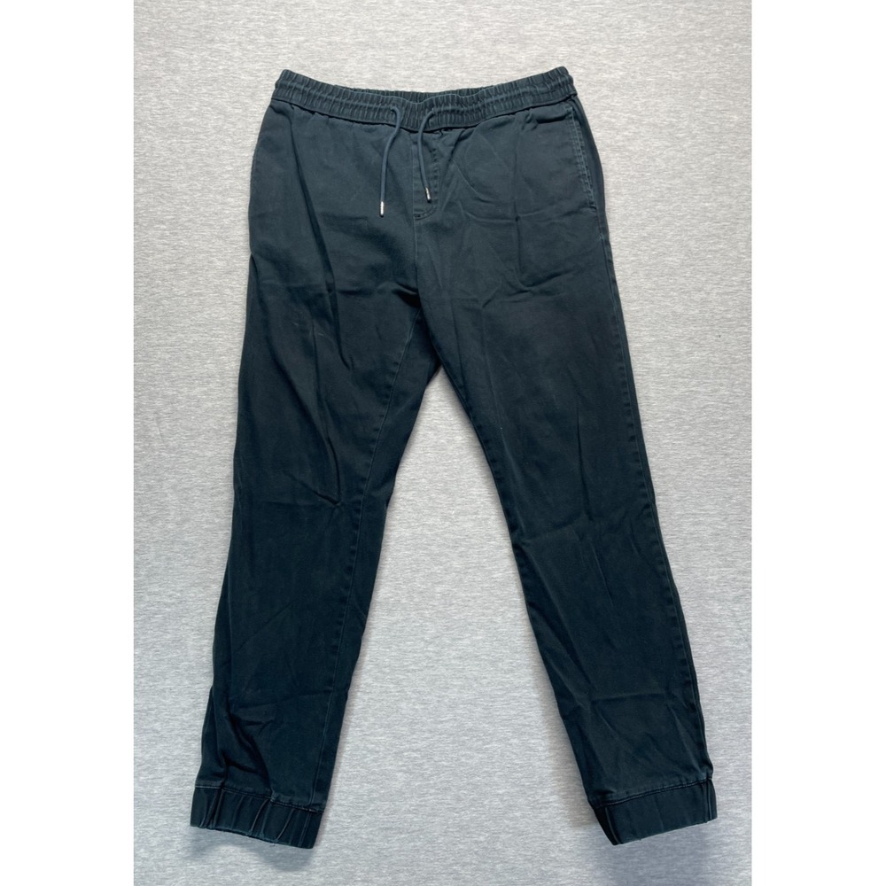 Original Use Chino Jogger Pants Men Medium Green Cotton Slash Pocket Tapered Leg